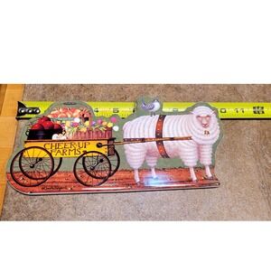 Charles Wysocki Ban Baa Basket of Cheer Sheep Decorative Plate